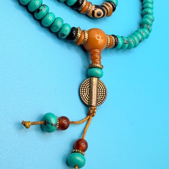 Old Tibet Buddhist Turquoise Necklace - Picture 5 of 5